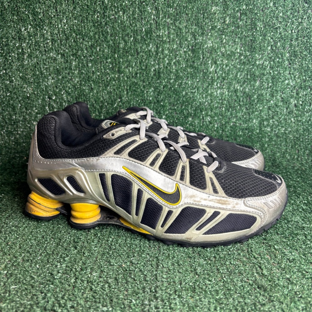 Nike Shox Running Athletic Y2K Streetwear‎ Sneakers Black Silver Mens Size 9.5